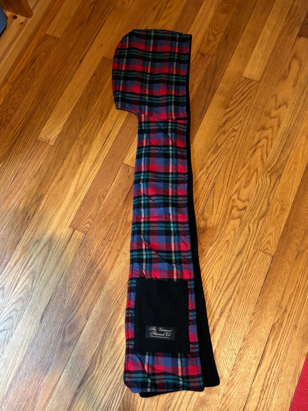 The Vermont Flannel Company Plaid Hooded Scarf / Red - Blue - Green / NWOT